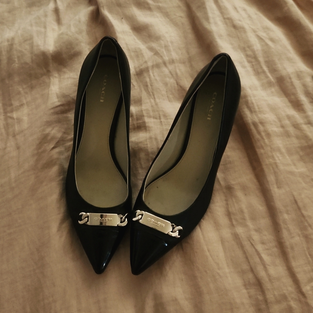 Coach black pumps